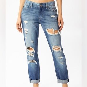 Mid Rise Distressed Boyfriend Kancan Jeans size 7/27